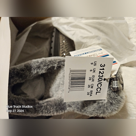 Bobs from Skechers Dream Ninja Slippers  Charcoal Size 9 Sparkles Nwt - Picture 8 of 13